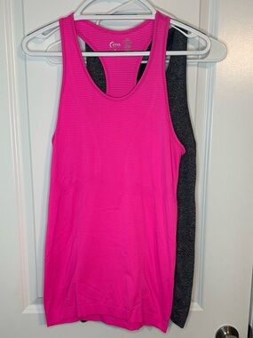 ZYIA Hot Pink and Grey Racerback Tank Tops